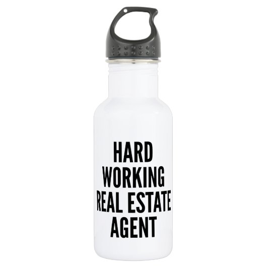Harte Arbeit Real Anwesen Agent Edelstahlflasche (Vorderseite)