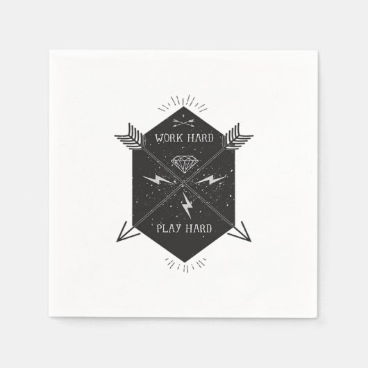 harte Arbeit so hart klassisch Serviette (Vorderseite)