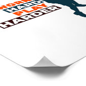 harte Arbeit, so harte Basketball-Spieler Classic Poster (Ecke)