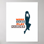 harte Arbeit, so harte Basketball-Spieler Classic Poster (Vorne)