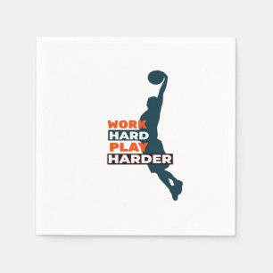 harte Arbeit, so harte Basketball-Spieler Classic Serviette
