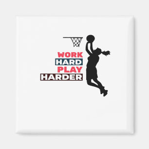 harte Arbeit, so harte Frauen Basketball Player Cl Magnet