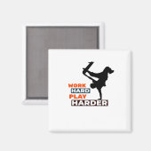 harte Arbeit, so harte Skateboarder Classic Magnet (Vorderseite/Rückseite)