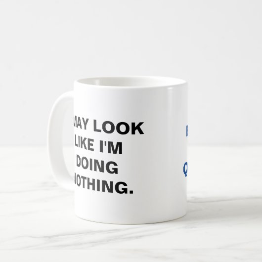 Harte Arbeit Tasse (Vorderseite Links)