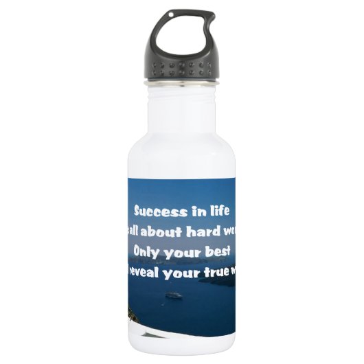Harte Arbeit und Erfolg Trinkflasche (Vorderseite)