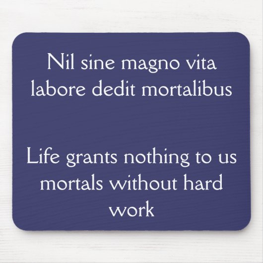 Harte Arbeit und Erfolg, Zitat von Horace Mousepad (Vorne)