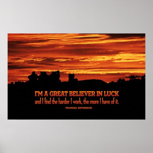 Harte Arbeit und Glücksspielplakat Poster (Vorne)