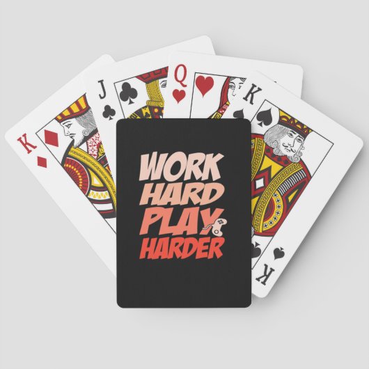 harte Arbeit - unerlässlich für den Arbeitstag Spielkarten (Rückseite)