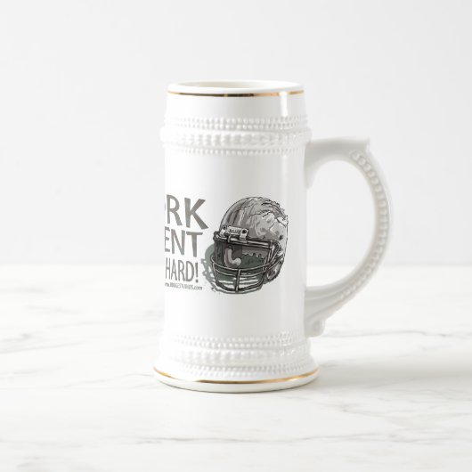 Harte Arbeit zerquetscht Talent-Tasse Bierglas (Rechts)