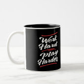 harte Arbeit Zweifarbige Tasse (Links)