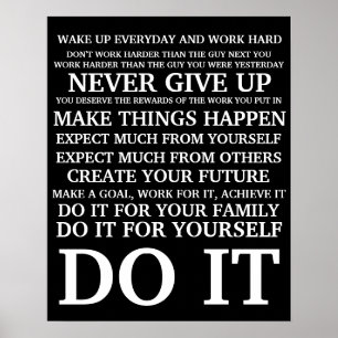 Harte Arbeits-Manifest Poster