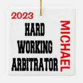 harte Arbeitsarbitrage Keramikornament (Rückseite)