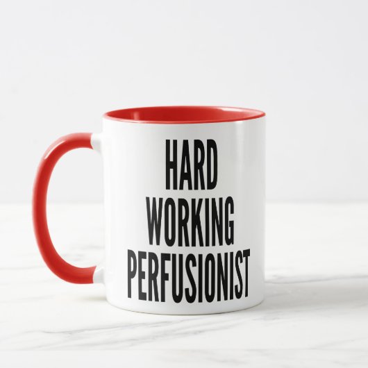 harte Arbeitsperson Tasse (Links)
