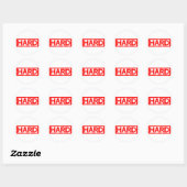 Harte Briefmarke Runder Aufkleber (Blatt)