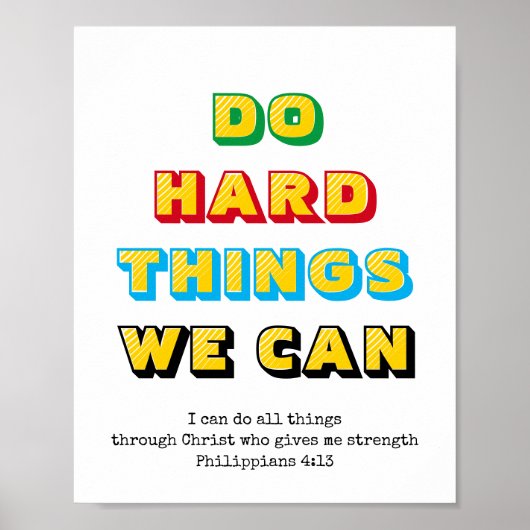 HARTE DINGE, DIE WIR KÖNNEN | Phil 4:13 | CHRISTLI Poster (Vorne)