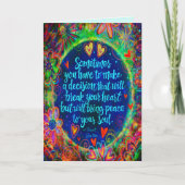 Harte Entscheidungen ermutigen zu farbenfroher Ins Karte (Vorderseite)