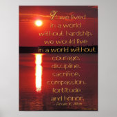 Härte erzeugt Courage Motivierend Poster (Vorne)