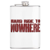 Harte Fahrt zur Nirgendwo-Flasche Flachmann (Vorderseite)