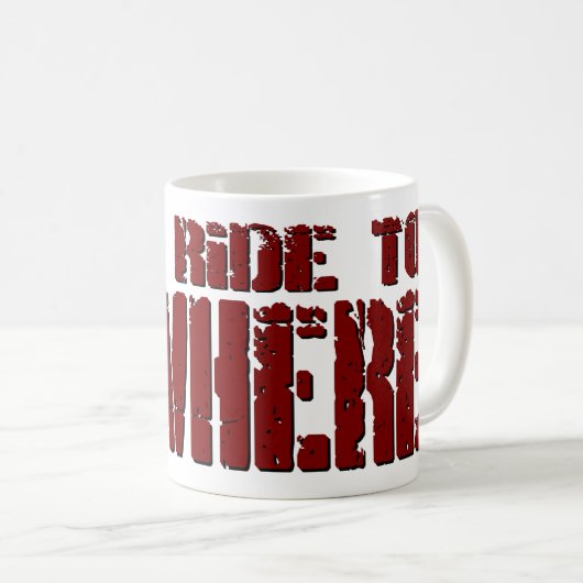 Harte Fahrt zur Nirgendwo-Kaffee-Tasse Kaffeetasse (VorderseiteRechts)