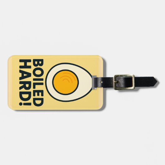HARTE! Funny Hard Boiled Egg Spaß Gepäckanhänger (Vorderseite horizontal)