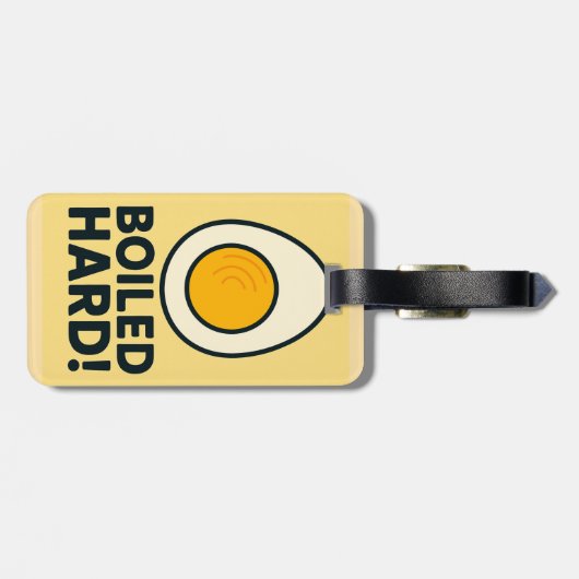HARTE! Funny Hard Boiled Egg Spaß Gepäckanhänger (Rückseite horizontal)