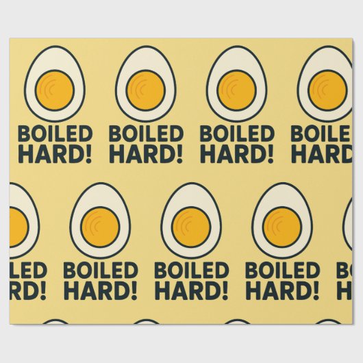 HARTE! Funny Hard Boiled Egg Spaß Geschenkpapier (Flach)