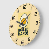 HARTE! Funny Hard Boiled Egg Spaß Große Wanduhr (Winkel)