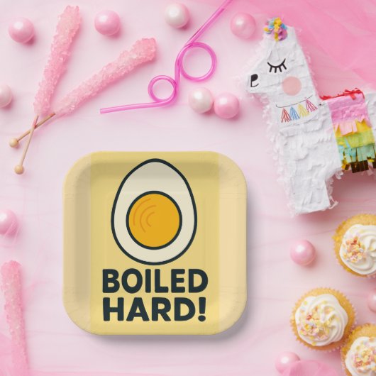 HARTE! Funny Hard Boiled Egg Spaß Pappteller (Party)