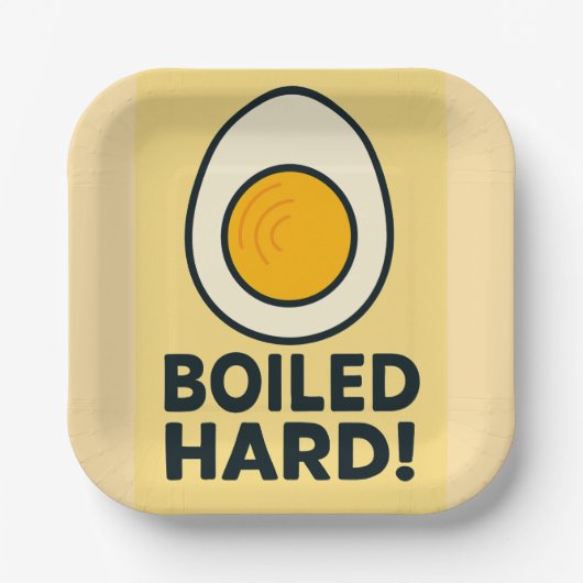 HARTE! Funny Hard Boiled Egg Spaß Pappteller (Vorderseite)