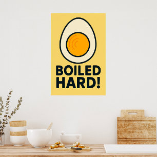 HARTE! Funny Hard Boiled Egg Spaß Poster