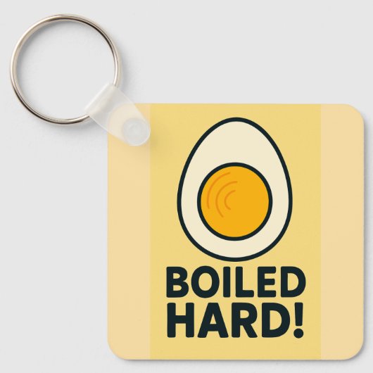HARTE! Funny Hard Boiled Egg Spaß Schlüsselanhänger (Vorderseite)
