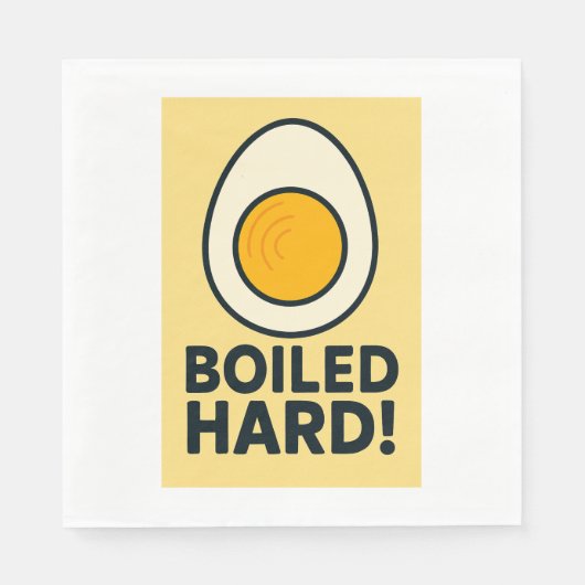 HARTE! Funny Hard Boiled Egg Spaß Serviette (Vorderseite)