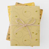 Harte Honigbiene Set von 3 Geschenkpapier Set (Beispiel)