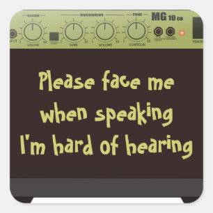 Harte Kopfaufkleber Quadratischer Aufkleber