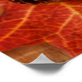 Harte Kürbis mit Herbstlauben 2 Poster (Ecke)