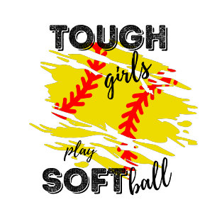 harte Mädchen spielen Softball T-Shirt
