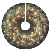 Harte Pastete Zeichnend Weihnachtskrautgelb Polyester Weihnachtsbaumdecke (Vorderseite)