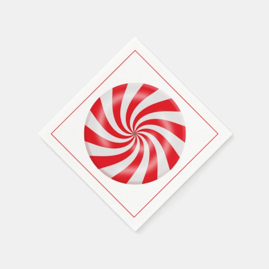Harte Peppermint Candy Design Paper Napkin Serviette (Ecke)