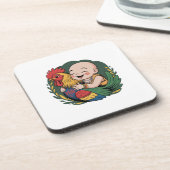 Harte Plastikuntersetzer | Chloe Baby hugs the Roo Getränkeuntersetzer (Linke Seite)