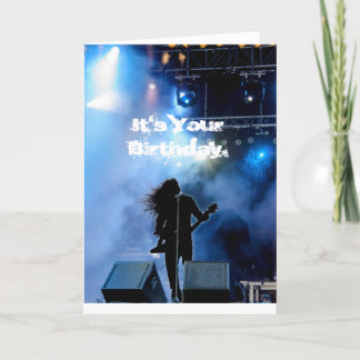 Harte Rockin' Heavy Metal Gitarrist Birthday Card Karte