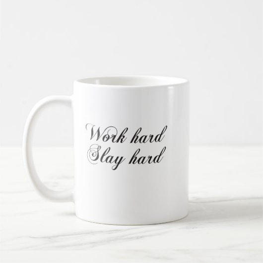 harte Tasse des harten Kaffees (Links)