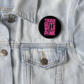 Harte Typ tragen rosa Brustkrebs Bewusstsein Männe Button (Beispiel)