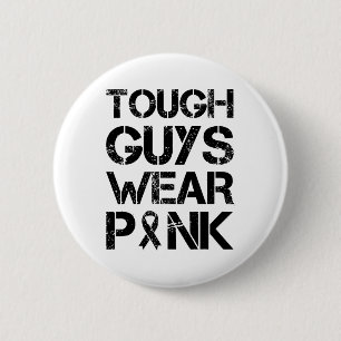 Harte Typ tragen rosa Brustkrebs Bewusstsein Männe Button