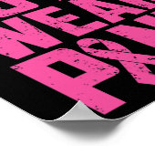 Harte Typ tragen rosa Brustkrebs Bewusstsein Männe Poster (Ecke)