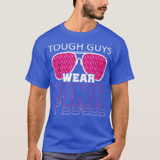 Harte Typ tragen rosa Brustkrebs-Bewusstsein pink T-Shirt