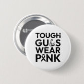 Harte Typ tragen rosa Brustkrebs-Typ Krebskrieg Button (Vorne & Hinten)