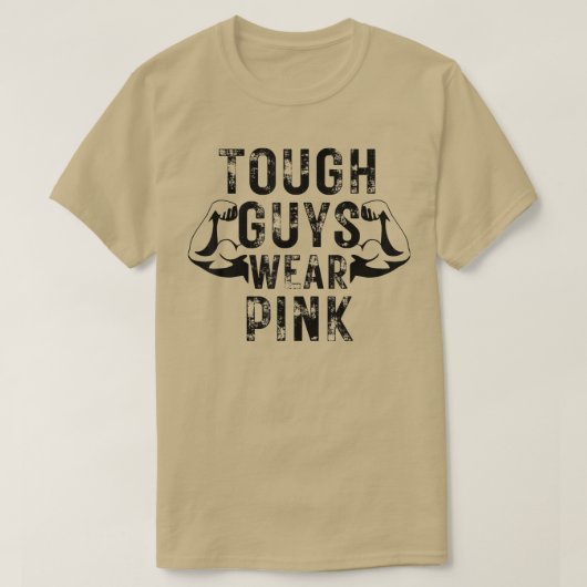 Harte Typ tragen rosa Mammakarzinom T-Shirt (Design vorne)