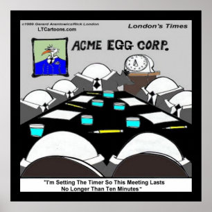 Harte Unternehmenstreffen Funny Poster