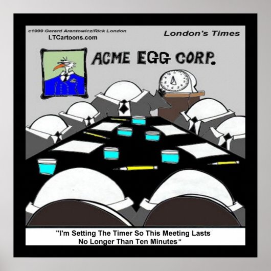 Harte Unternehmenstreffen Funny Poster (Vorne)