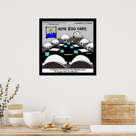 Harte Unternehmenstreffen Funny Poster (Küche)